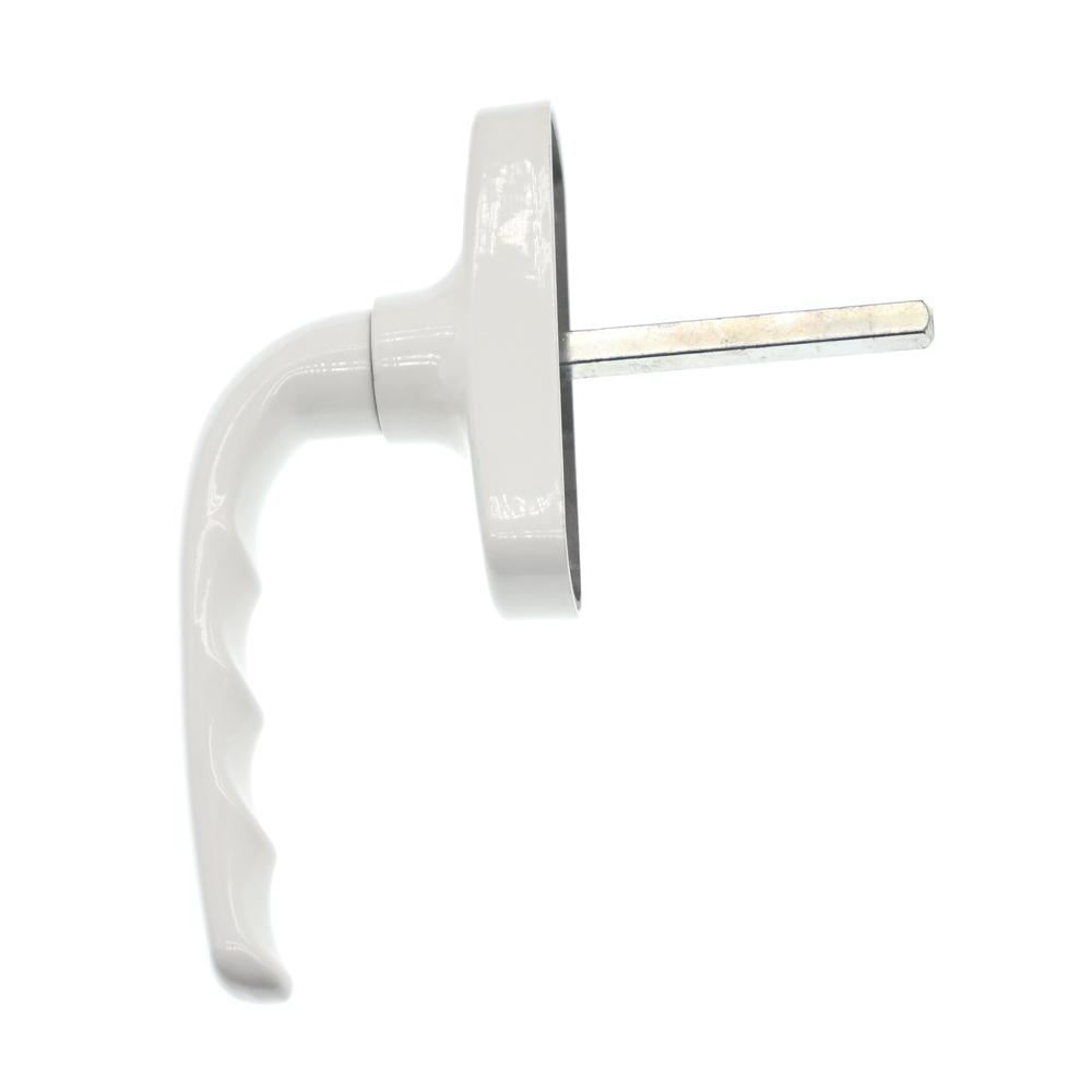 Casement Window Handle Hardware Door and Window Accessories Aluminum Alloy Swiss square Steel Handle for Sliding Side Casement (white,Aluminum Alloy)