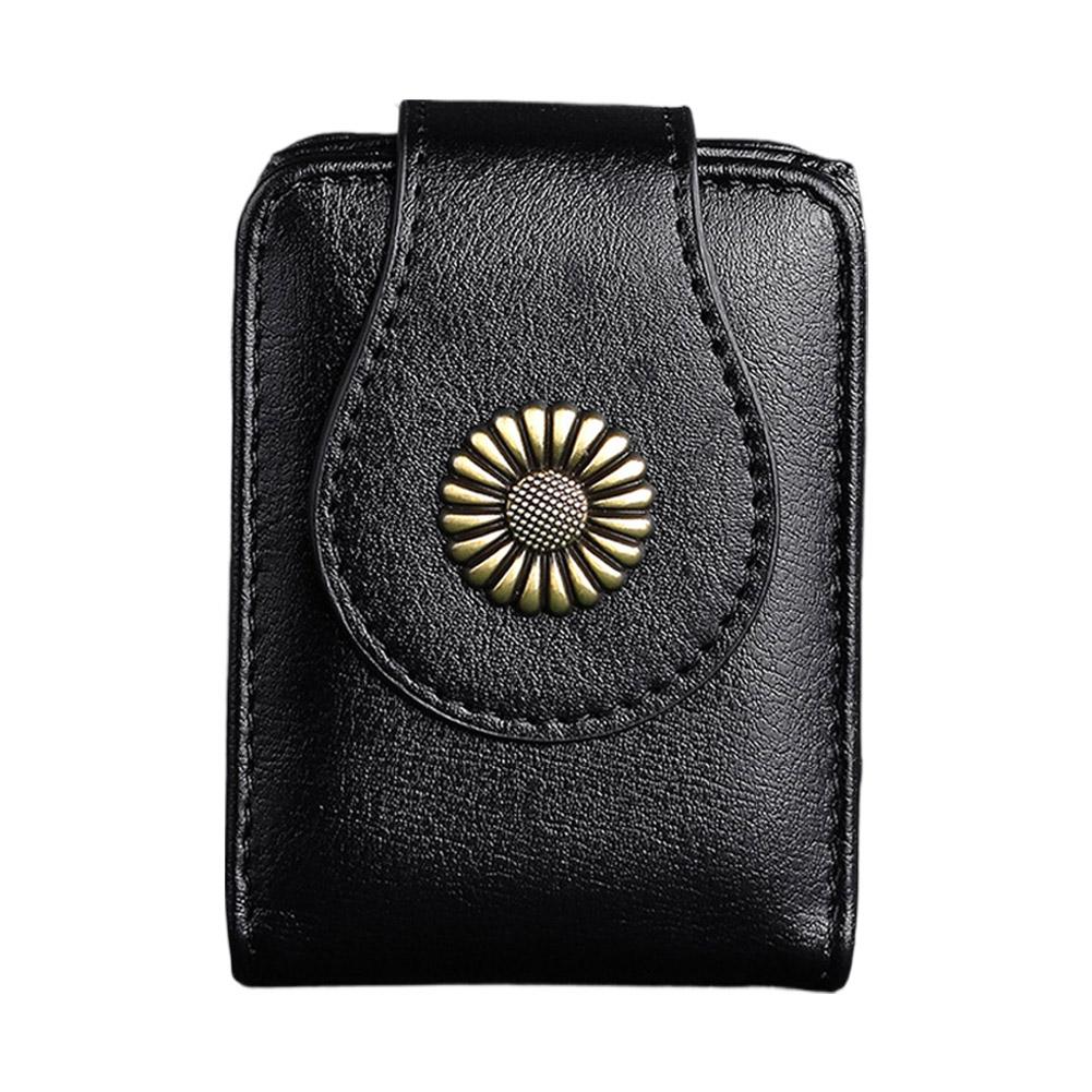 

PU Leather Mini Lipstick Bag With Mirror Portable Women Cosmetic Bag Small Makeup Pouch Purse Lipstick Holder Storage Bag