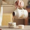 Retro Chinese Ceramic Mini Thermos Teacup