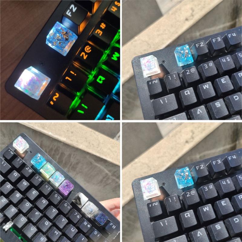 Keyboard Replacement Keycaps for Cherry MX Creative Handmade Customized OEM R4 Profile Resin Keycap 1 Pc
