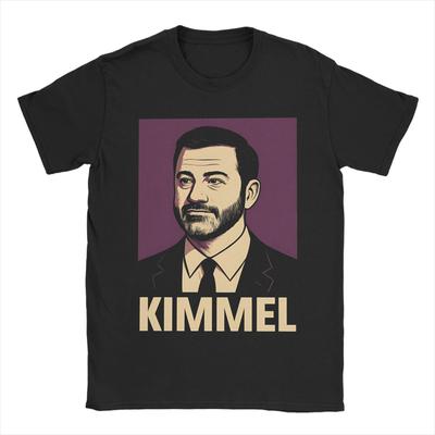 Jimmy Kimmel  T Shirt for Men Pure Cotton Novelty T-Shirt Crewneck Kimmel Tee Shirt Short Sleeve Clothes Printed