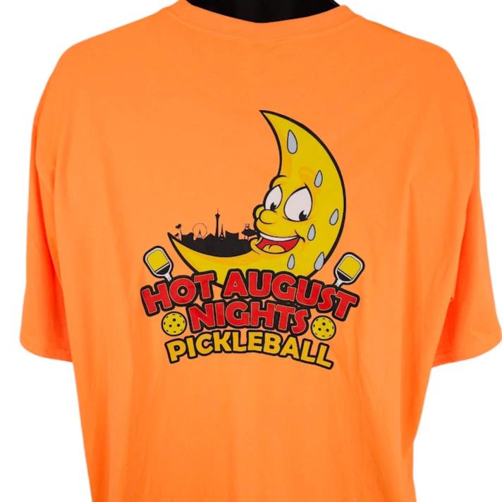 Hot August Nights Pickleball T Shirt Mens Size XL Orange Performance Tee L