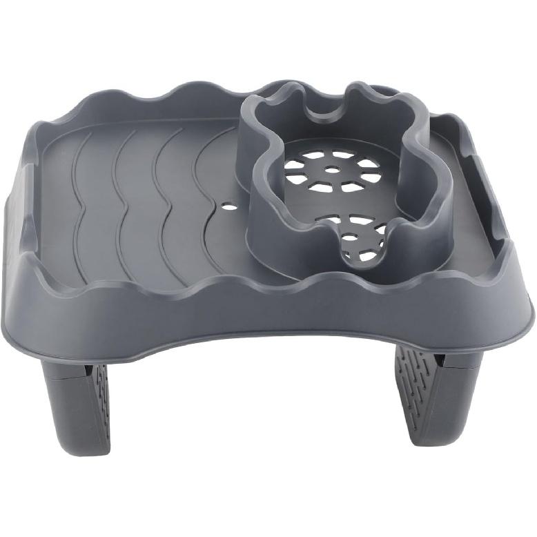 Hot Tub Table Tray,Adjustable Hot Tub Side Table,Nonslip Drink Caddy with 2 Cup Holders and Drain Holes Hot Tub Side Table for Swimming Pools SPA