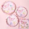 Butterfly Tableware Girls Birthday Party Paper Plates Napkins Cups Decorations Balloons Butterfly Fairy Themed Party Supplies