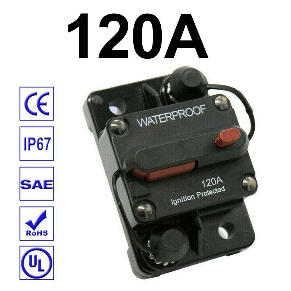 30A-300A AMP Circuit Breaker Fuse Reset 12-48V DC Car Auto Boat Waterproof Fuse Box 80A 100A 120A 150A 200A 250A Car Protector