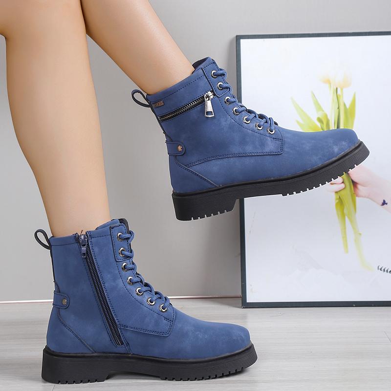 Зимние новые стильные удобные модные женские туфли с молнией — фото 4