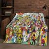 3D Cartoon Digimon Adventure Angemon Flannel Blanket,Soft Warm Plush Throw For Home Bedroom Bed Sofa Cover Picnic Office Kids