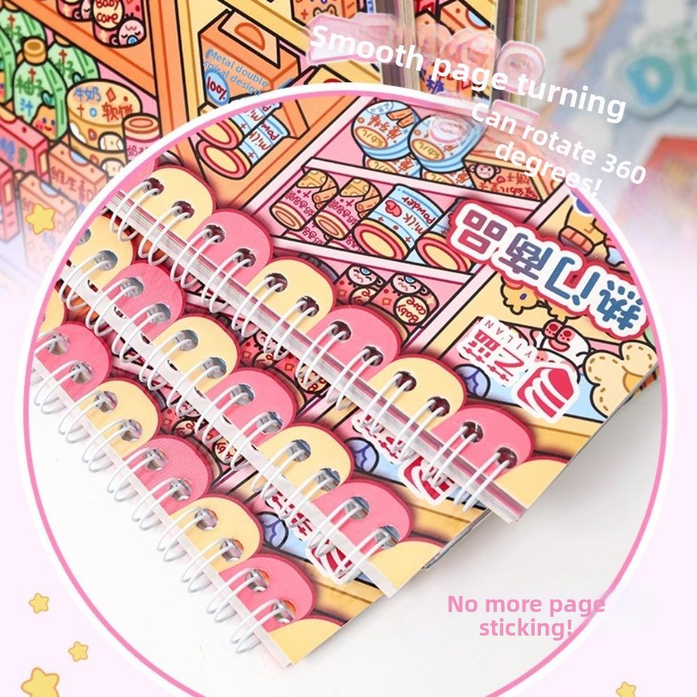 10 Scenes 28 Sheets Scenery Stickers Shop Scene DIY Sticker Book Birthday Gifts