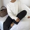 Soft Knitted Cardigan Women's Retro Button Gray Wool Sweater Jacket