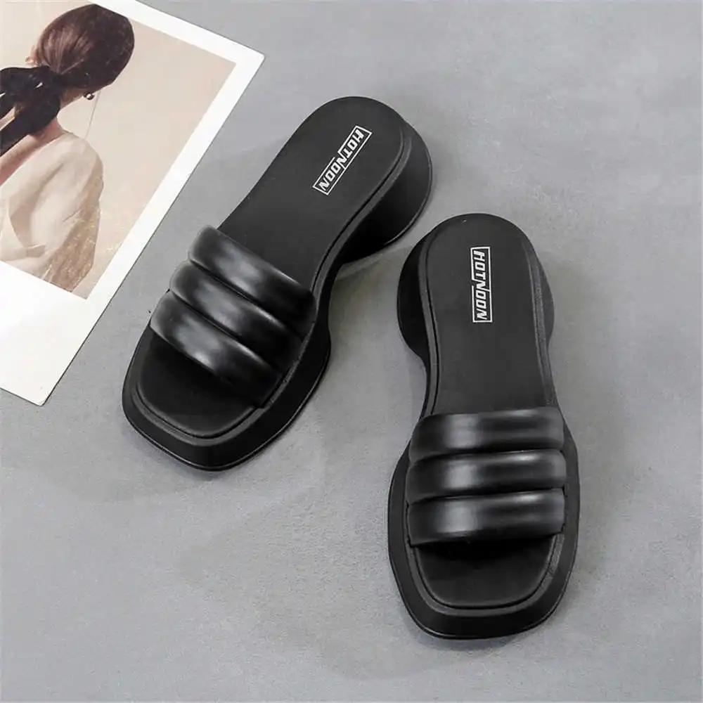Fashion Increases Height 40-41 Women's Flip Flops For Bathroom Slippers Ladies Sandals Shoes Colored Boots Sneakers Sports Upper