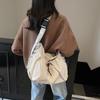 Crossbody Bag Women's Large Capacity Dumpling Bag Solid Color Shoulder Bag Student Class Bag