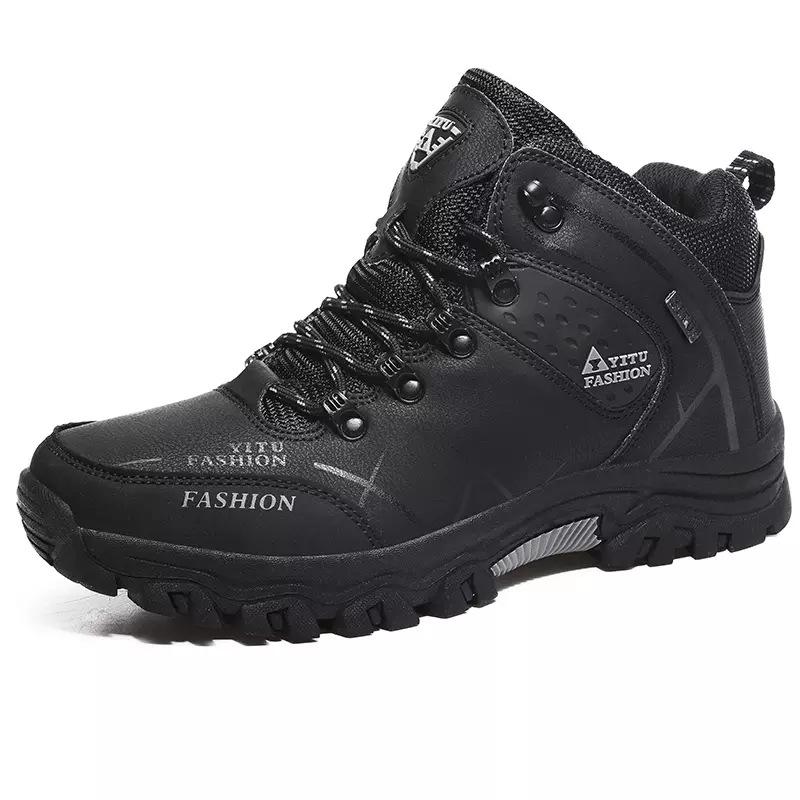 New warm and velvet high-top outdoor shoes sports and leisure running autumn and winter men's shoes outdoor mountaineering men's travel shoes