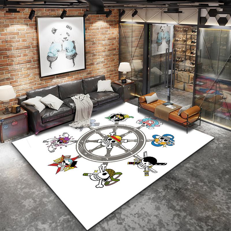 One Piece Straw Hat Pirates Carpet Rug For Living Room Bedroom Home Sofa Decoration,kids Play Nonslip Floor Mat