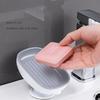 Portasapone regolabile ad angolo per bagno, portasapone ovale in plastica da parete con scarico, lussuoso vassoio portasapone rimovibile