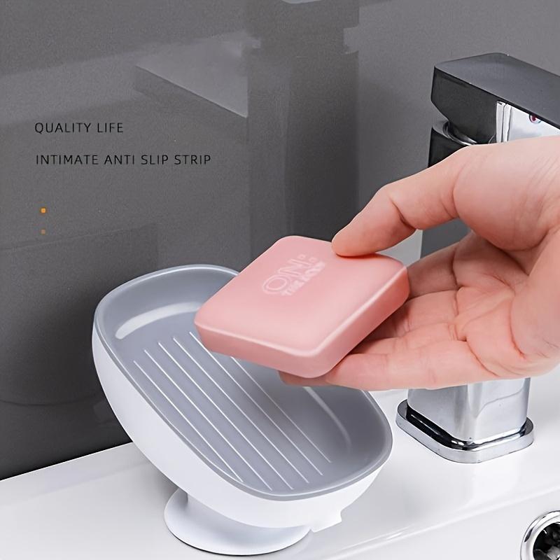 Portasapone regolabile ad angolo per bagno, portasapone ovale in plastica da parete con scarico, lussuoso vassoio portasapone rimovibile