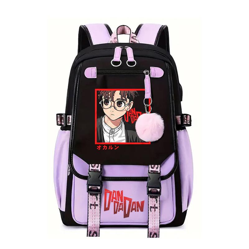 The New Dandadan Bold Party Surrounding Printing Trend Junior High School Students Large-capacity Leisure Schoolbag