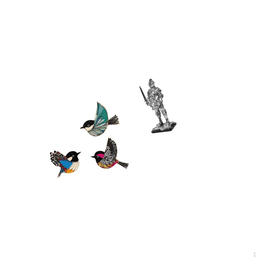 Wooden Bird Knight Wall Art Sculpture Vintage Creative Tabletop Ornament Flying Birds Hanging