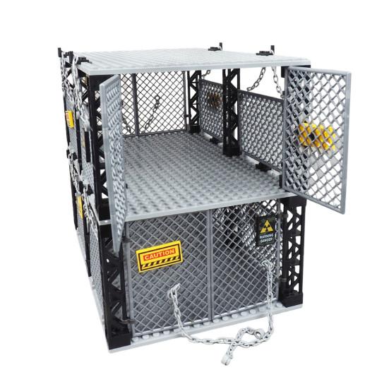 1 Set Double Layers Cage Building Block Toy Educational Closed Prisoner Cage Assembly