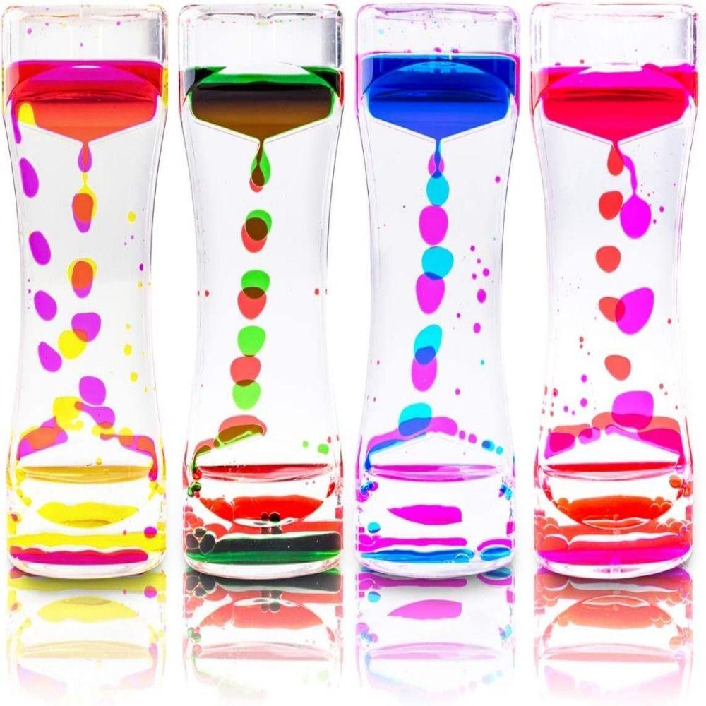 Creative Floating Motion Bubble Timer Double Colors Oil Movement Sensory Toys Kids Toy
