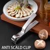 Stainless Steel Anti-Scalding Clip Heat Resistant Long Handle Plate-Grippers Kitchen Tool for Home Steaming Pot Bowl Dish Holder