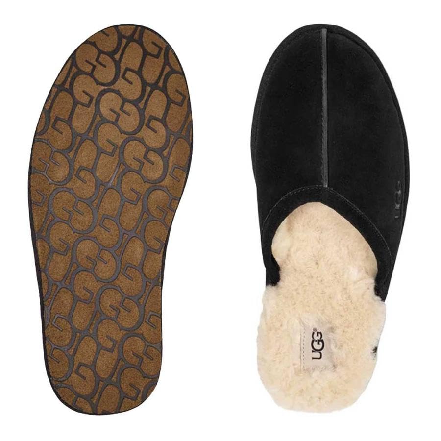 UGG SCUFF Sheepskin Room Relaxed Indoor Size SCUFF US 10 Men's Slippers, Slip-On Sandals, Shoes, Suede, Casual, Shoes, M, 1101111, Black, (28.0cm)