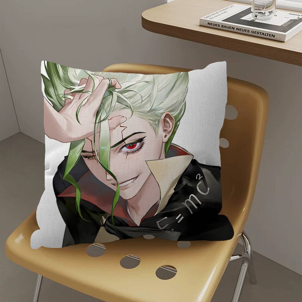 Vintage Anime Dr SSTONE Personalized Pillow Dust Cover Bedroom Kids Party Decoration Pillowcase Birthday Children Gift