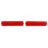 2x Red Lens Rear Inner Door Reflector Cover For Chevrolet GMC 15183155, 15183156
