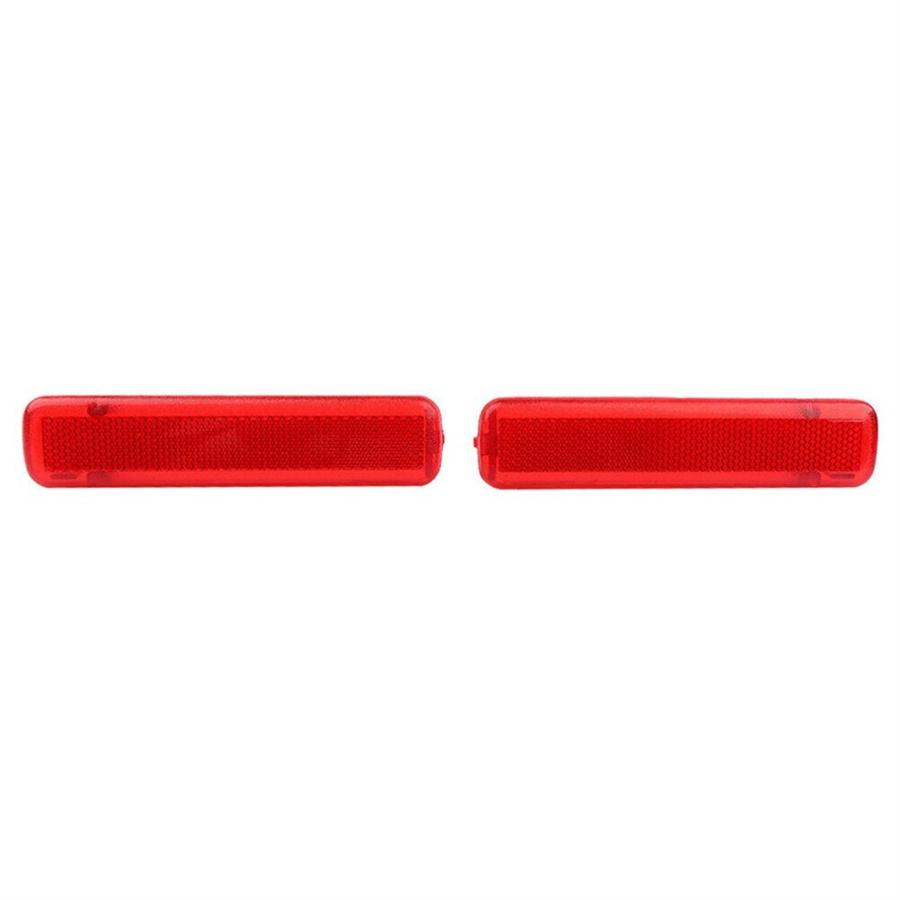 2x Red Lens Rear Inner Door Reflector Cover For Chevrolet GMC 15183155, 15183156