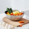 Stainless Steel Silver Salad Bowl Rice Noodles Lamian Noodles Bowl Kitchen Tableware Food Container
