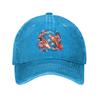 Carpe Koï Japonaise Fleur de Cerisier Casquettes de Baseball Décontractées Usées Lavées Snapback Style Unisexe Extérieur Été Chapeaux Casquette Cadeau