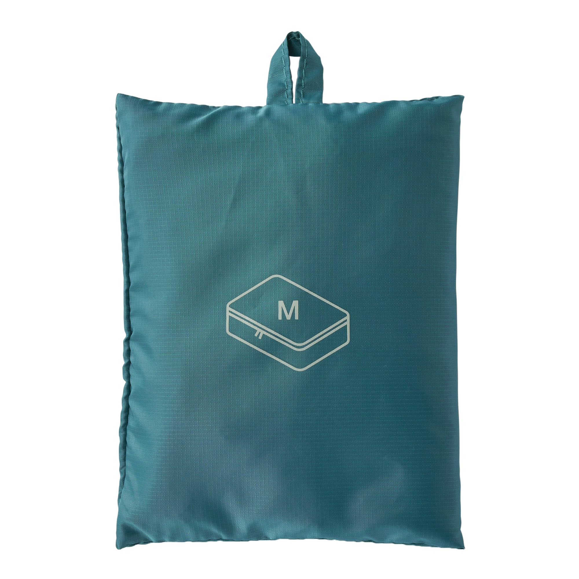 MUJI Складной сортировочный кейс, двойной, темный, полиэстер, 20 x 26 x 10 см, OHH46A4A, Зеленый, S, Прибл.. см,