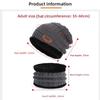 Fashion Warm Hat Scarf Set Knitted Soft Neck Scarf Cap Set Autumn Winter Thicken Fleece Ski Cap Bonnet Hat