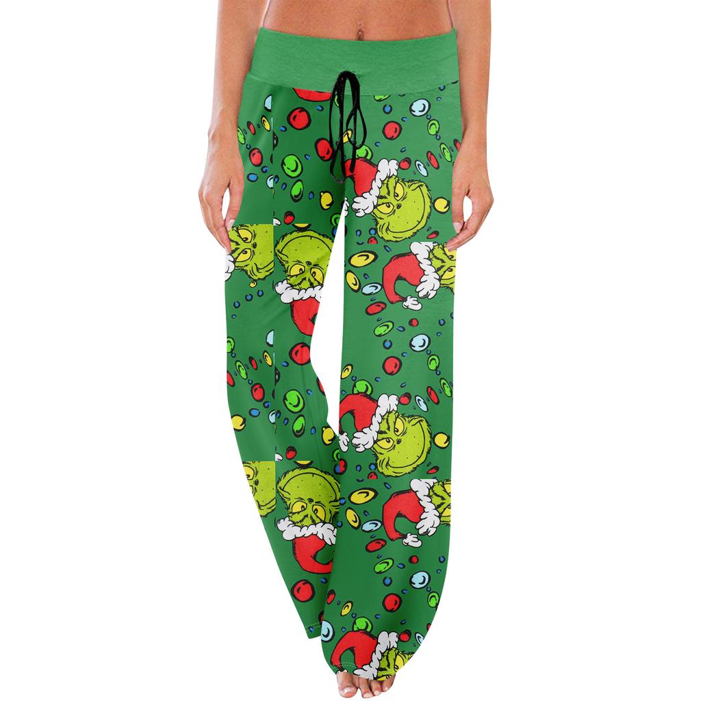 Anime-Pyjamahose, Nachtwäsche, lässige Hose mit Kordelzug und elastischer Taille, bequeme, gerade, lockere Yoga-Hose