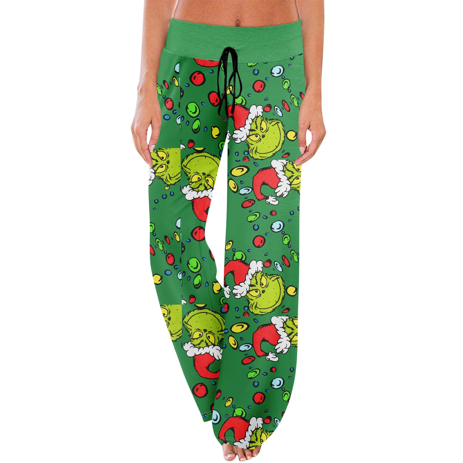 

Пижамные штаны в стиле аниме, повседневные брюки с эластичной резинкой на талии, удобные прямые свободные брюки для йоги M