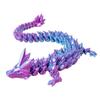 1PC explosion luminous dragon 3d printing dragon gradual change crystal dragon full joint movable simulation toy desktop ornament