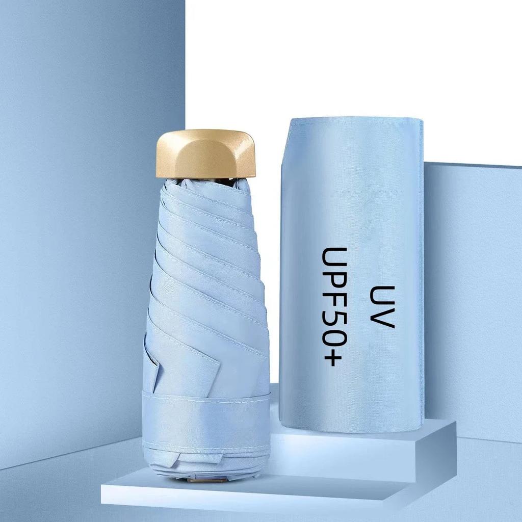 New Umbrella  Mini Portable UV Protection Folding Sun Rain Shield Compact Capsule UPF50+Travel Umbrella