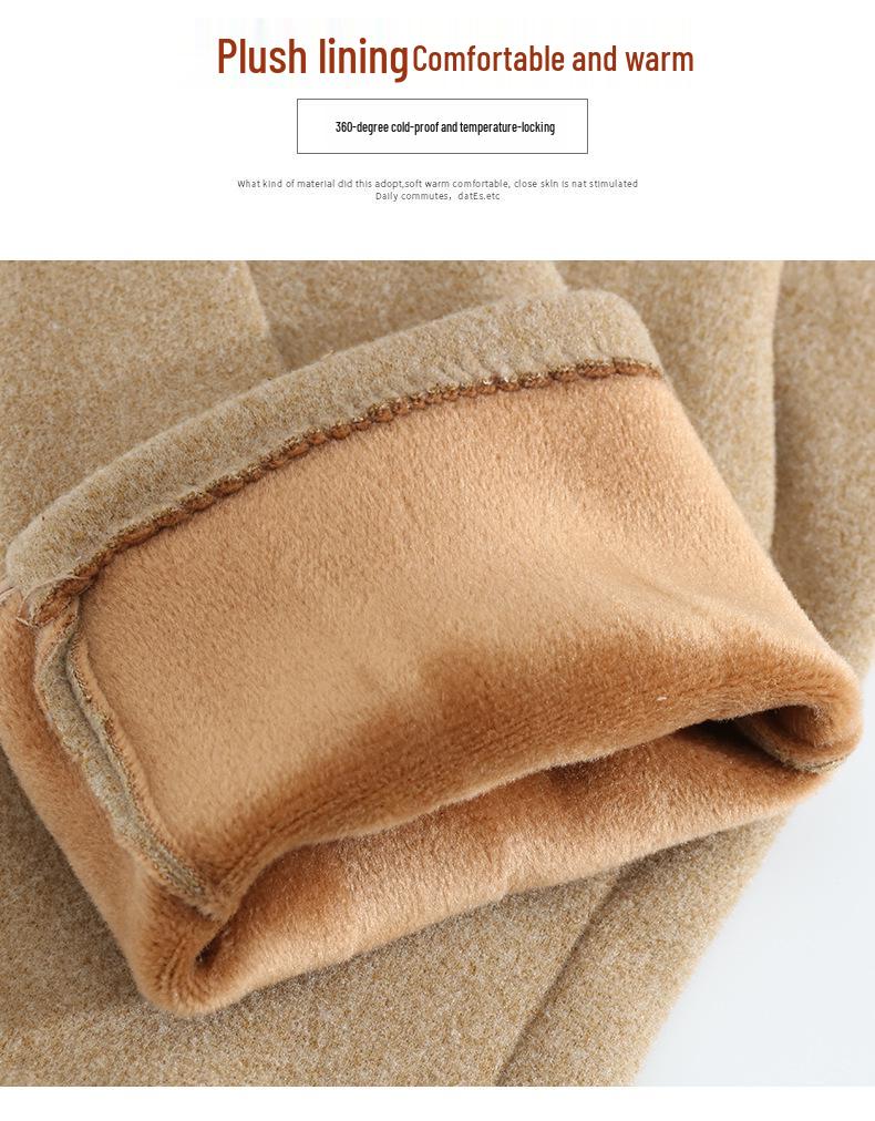 Women's Winter Fingerless Velvet Gloves - Warm, Cute Korean Style for Skiing, Riding, Driving