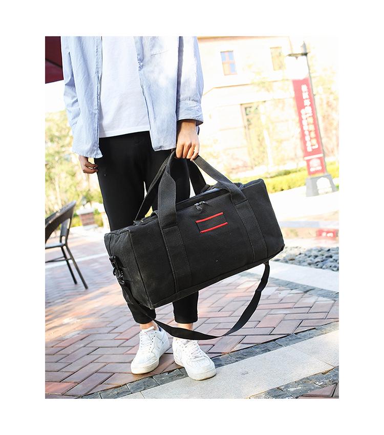 Men's Canvas Travel Tote: Large Capacity Shoulder & Handheld Bag