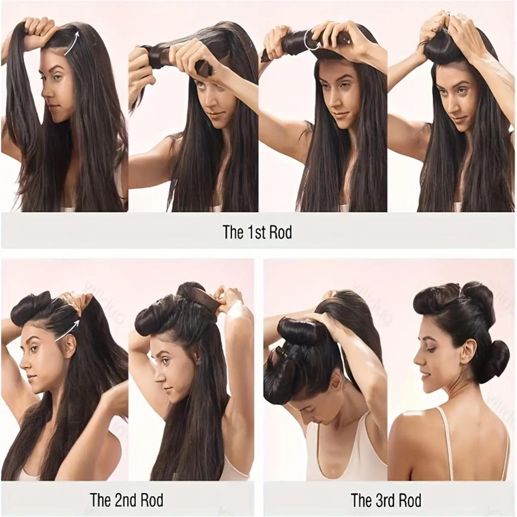 Manual Hair Curler Set, 4 Counts/set Heatless Hair Curler, Hair Styling Tool for Women & Girls, Sleeping Hair Curler.