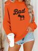 Women's Plus Velvet Printed Sweatshirt - Autumn/Winter Collection