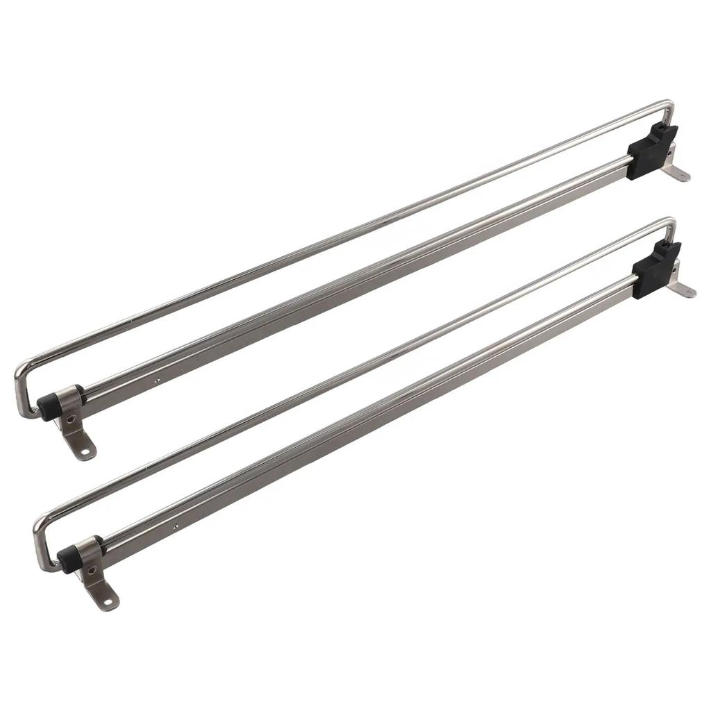 2Pcs Telescopic Clothes Rods Retractable Pull-Out Hanger For Clothes Retractable Top Mount Wardrobe Rail Coat Racks Closet Rod