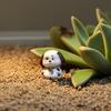2 Pcs Mini Dog Figurines, Tiny Resin Puppy Figures, Cute Miniature Animal Statues for Desktop, Car Decoration, Micro Landscape, Dollhouse Accessory