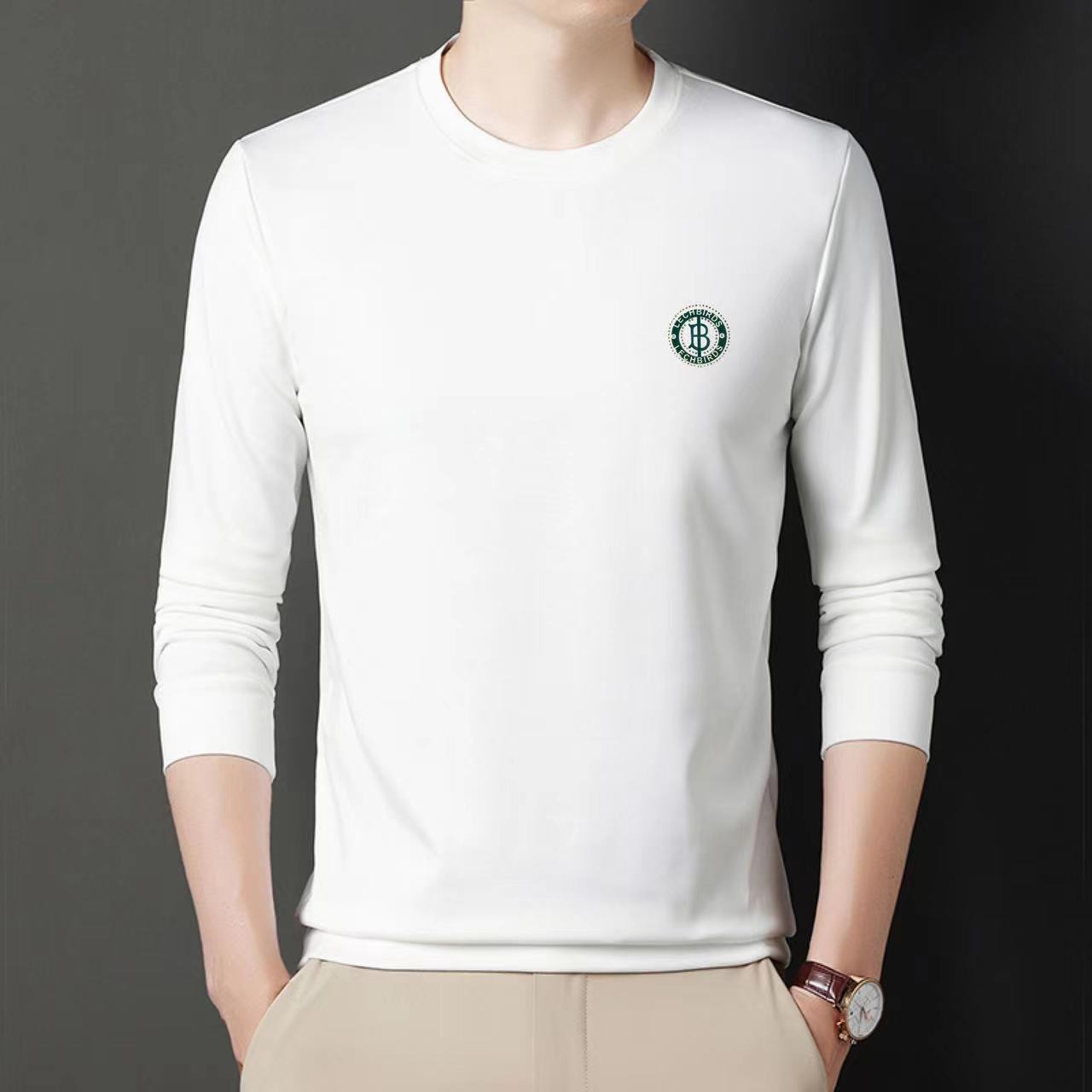 Весенне-осенний свитер с круглым вырезом — фото 3