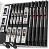 Nicpro Black Art Mechanical Pencil 5pcs Metal Drafting Pencils Mm 2mm Graphite Lead Holder for Sketch Drawing with 9 Tubes 2B HB 2H Lead Refill Eraser
