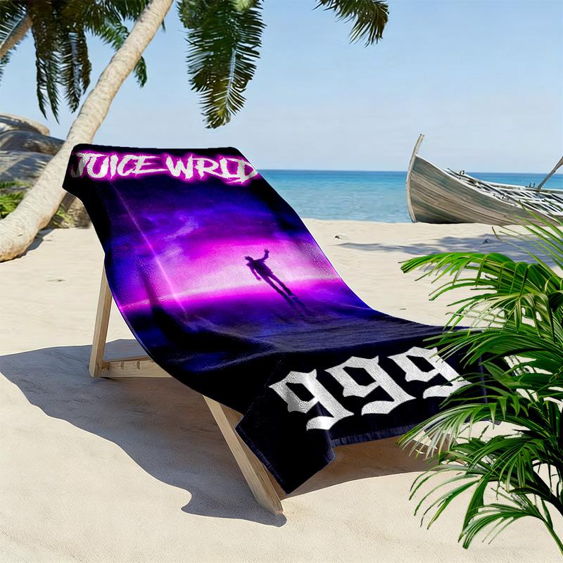 Juice Wrld's Cosmic Legacy beach towel Outdoor camping Beach towel for vacation photos Outdoor pool towel swim Absorbent bath towel printing beach