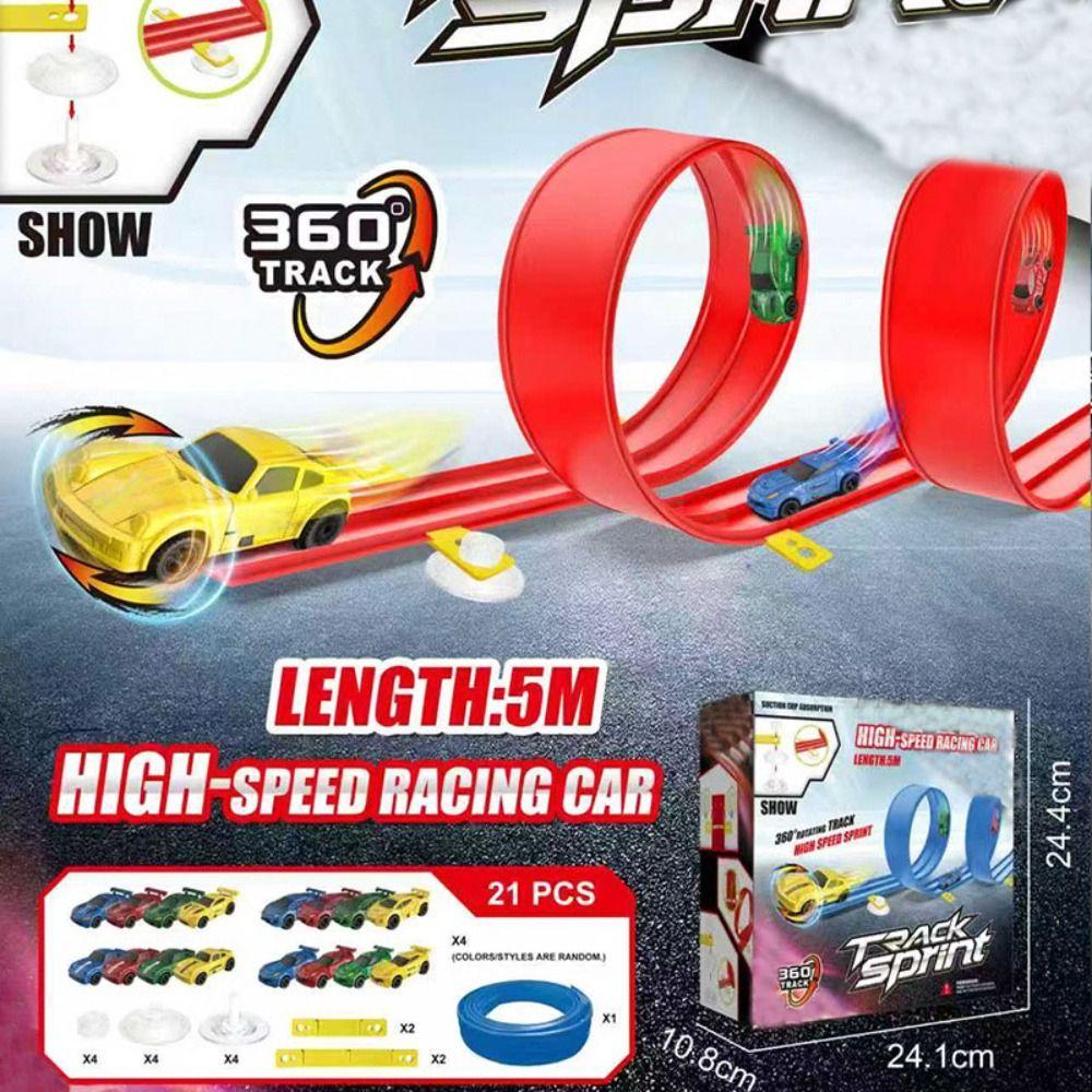Assembly Flexible Race Track Toy Bendable Gravities Powered Racing Track Car Toy