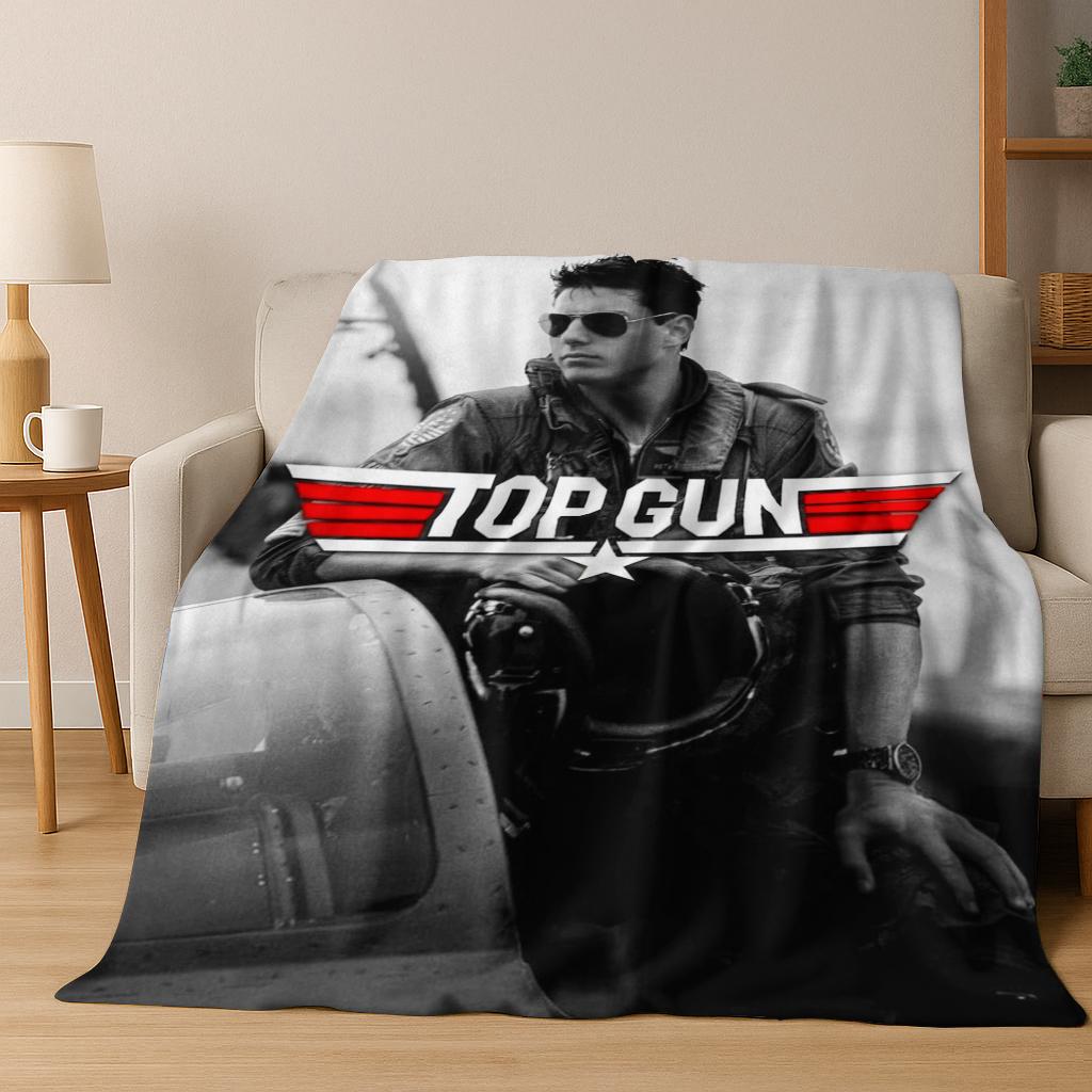 2026 Top Gun Tom Cruise Fighter Sign Art Flannel Blanket,Cozy Soft Throw Blanket for Home Bedroom Bed Sofa Picnic Office Cover