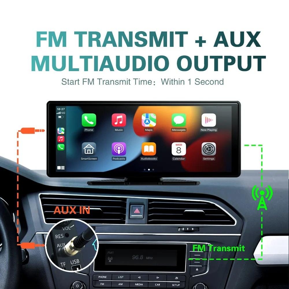 Bezdrátové autorádio Carplay Univerzální 10,26palcový dotykový displej Multimediální Přehrávač videa Android Auto Mirror Link Displej Navigace