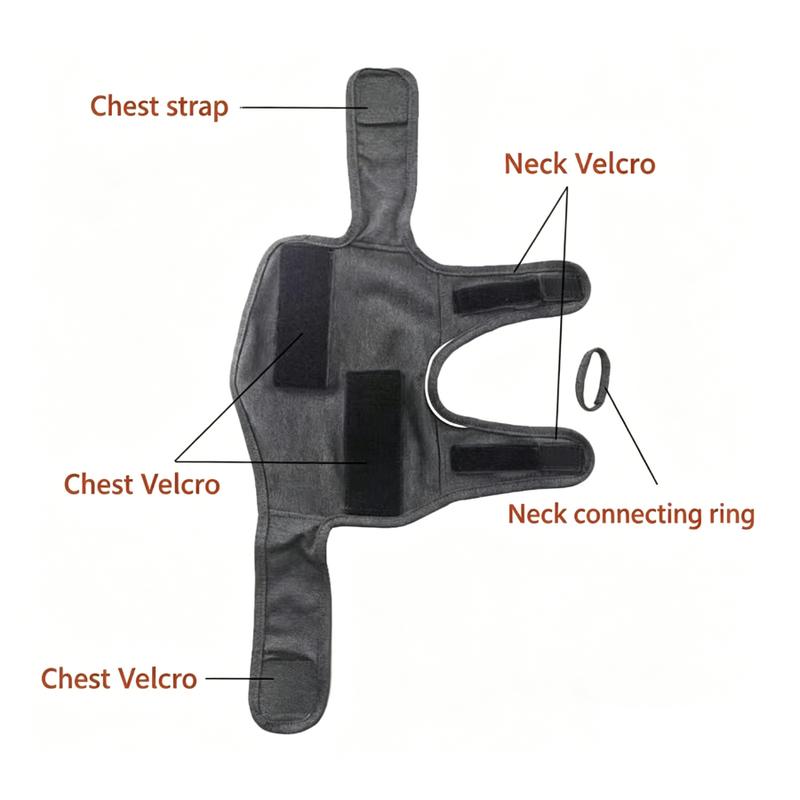 Adjustable Dog Calming Anxiety Vest, Breathable Stress Relief Coat with Detachable Collar for Storm Fireworks Travel