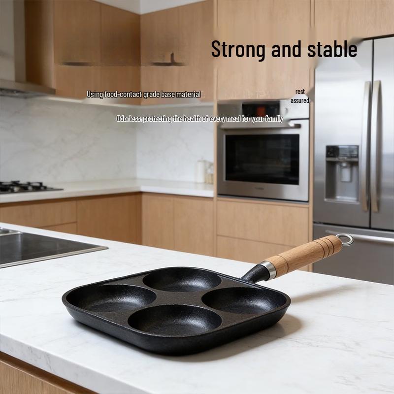 Cast Iron 4-Hole Egg Frying Pan